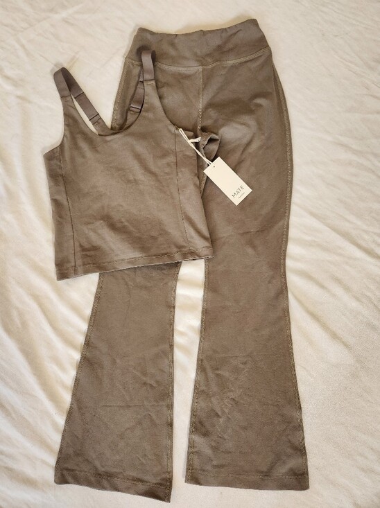 MATE the Label Pants - NWT Mate The Label Organic Stretch U-Neck Tank & Organic Bootcut Pants Set